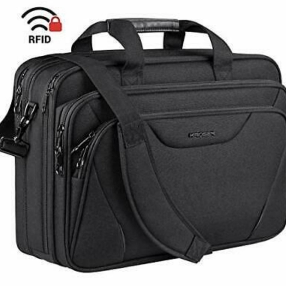 Kroeber Laptop Bag Premium Laptop Briefcase Fits up to 17.3 in Laptop Expands